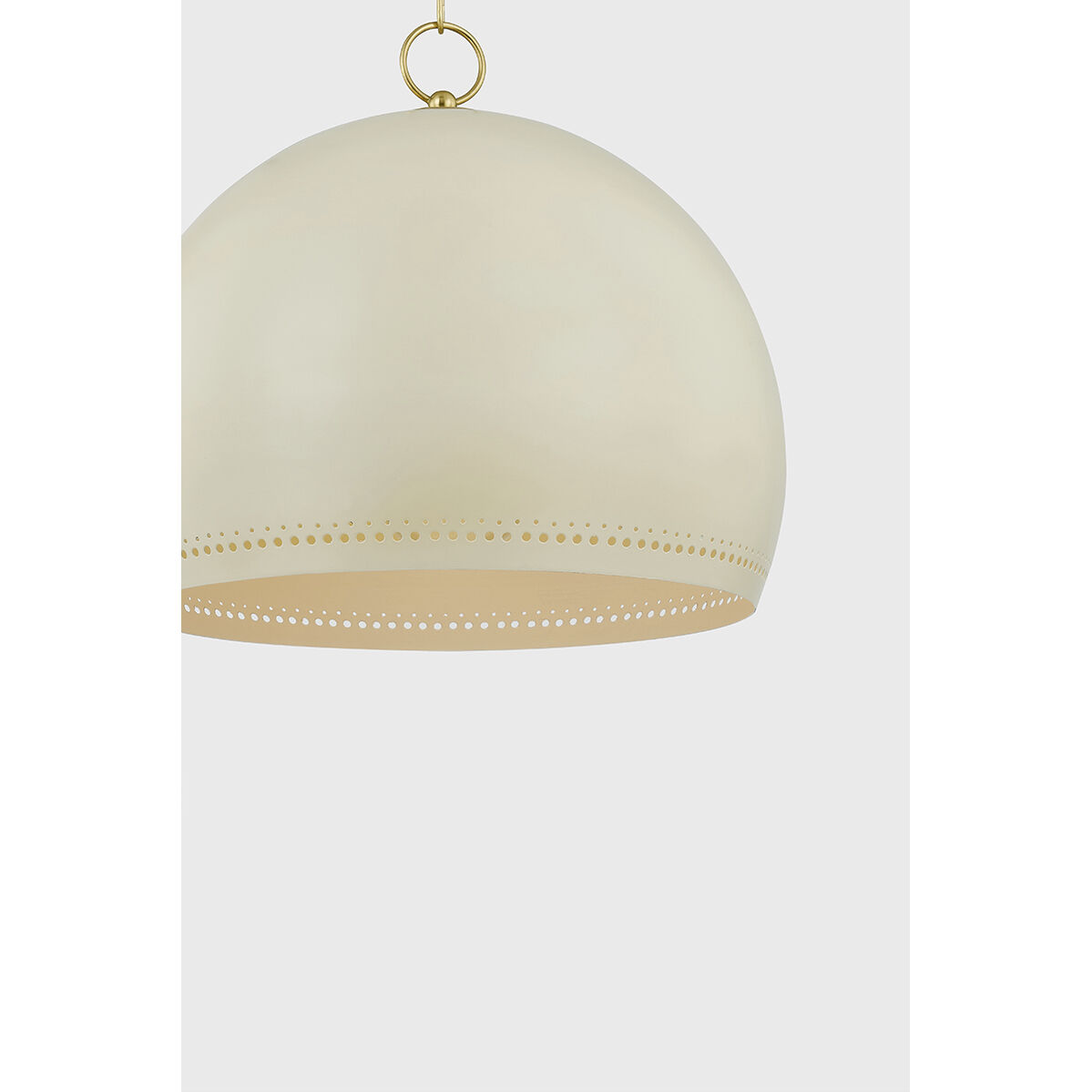 Etna 1 Light 17.75 inch Aged Brass/Soft Cream Pendant Ceiling Light